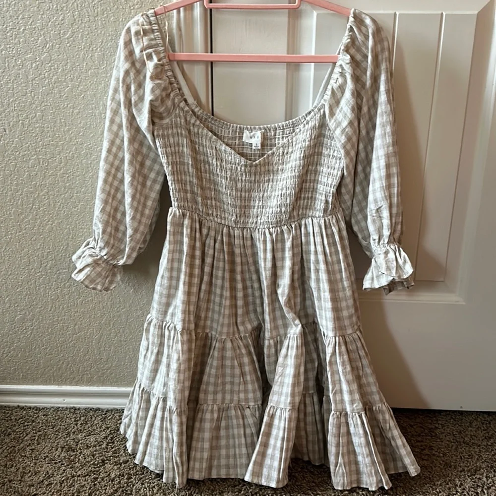 Cream Ruffle MABLE Dress - Picture 1 of 3